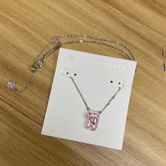 Kendra Scott Gold Heart and Pink Ballet Necklace Duo - Picture 2 of 4